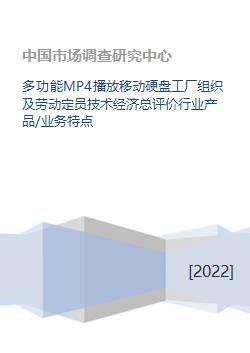 多功能MP4播放移动硬盘工厂的组织设计、劳动定员与技术经济综合评价——基于行业产品与市场调查的分析